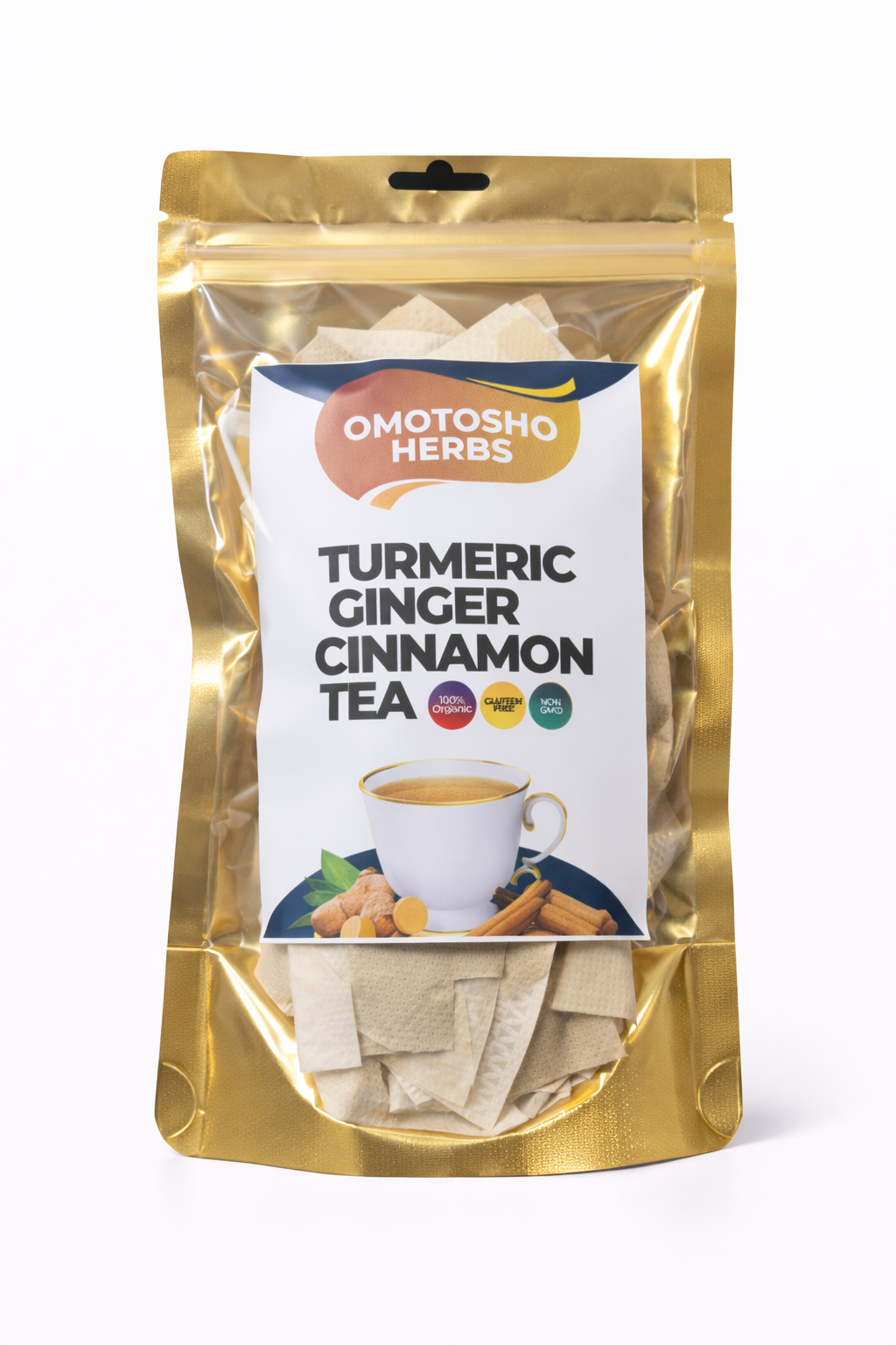 Omotosho Herbs – Turmeric, Ginger & Cinnamon Tea 🌿🍵